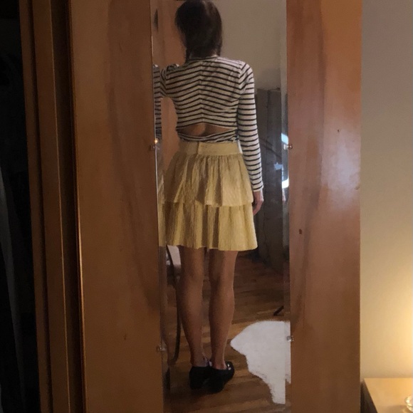 A.L.C. Long sleeved blue & white tee, Sz M - Picture 3 of 9